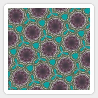 Mauve Purple and Teal Ameba Looking Pattern - WelshDesignsTP003 Sticker